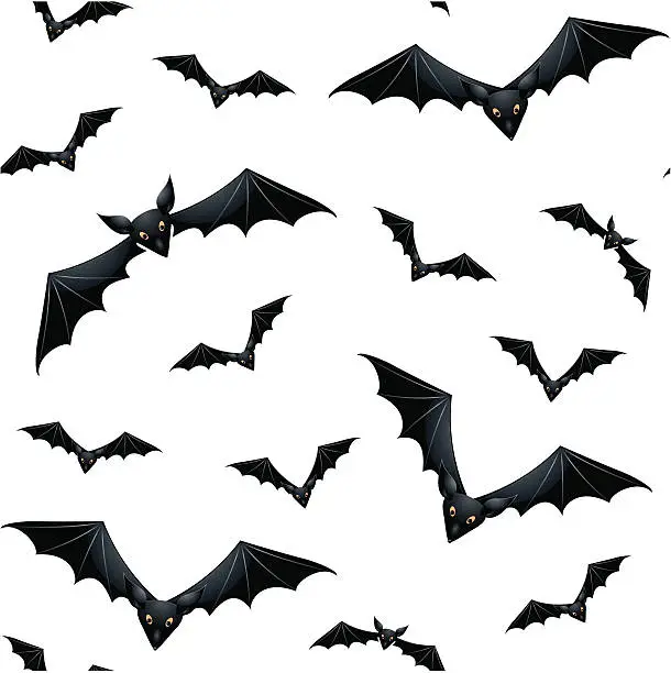 Vector illustration of Bats seamless vector wallpaper