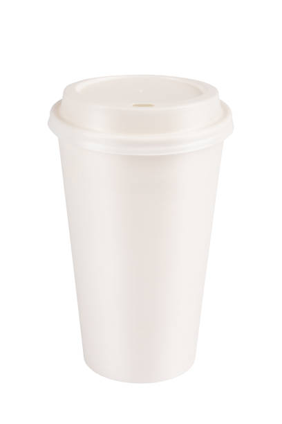 istock Take away paper coffee cup (Clipping path) on white background 1249824135