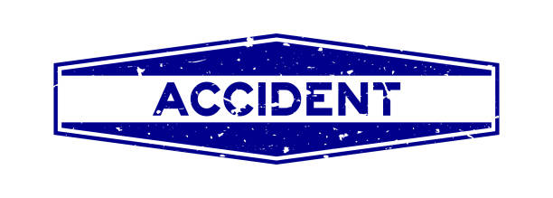 istock Grunge blue accident word hexagon rubber seal stamp on white background 1249826361