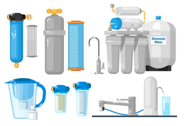Water Filters Stock Illustration - Download Image Now - Water Filter Jug,  Osmosis, Water - iStock
