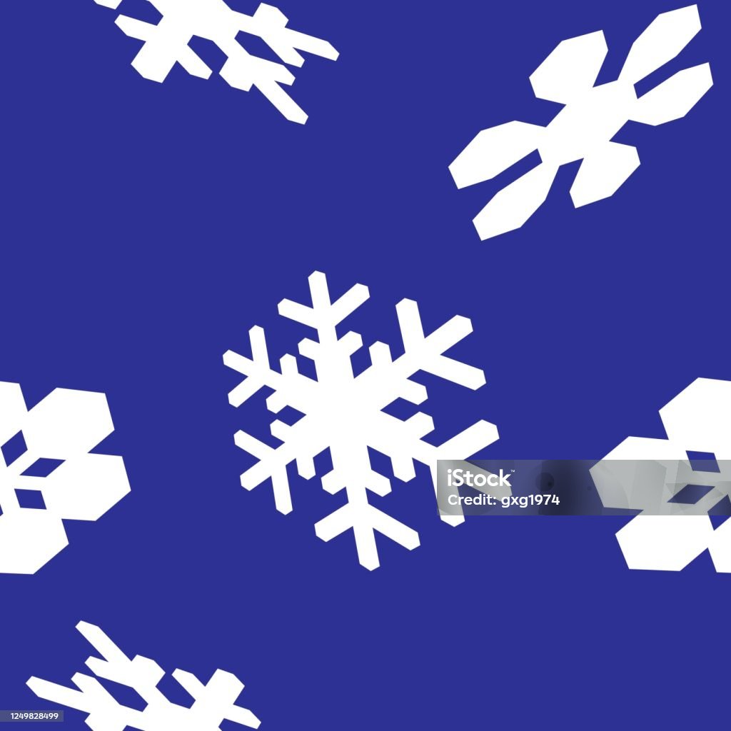 Snowflake Vector Repeat Surface Pattern Stock Illustration - Download ...