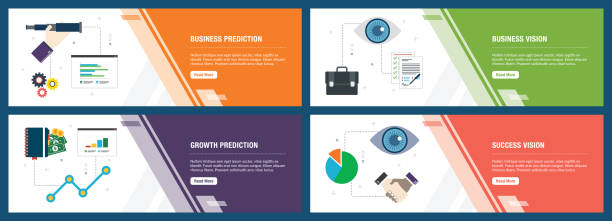 illustrazioni stock, clip art, cartoni animati e icone di tendenza di previsione aziendale, visione, crescita e successo - 4739