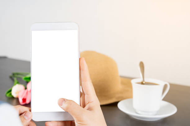 istock Laptop with blank screen for mockup eCommerce concept with paying money by use smartphone. Online Technology Payment. 1249834990