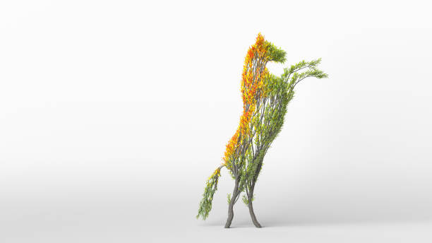 istock Growing Tree in a shape of a Horse. Eco Concept. 1249837560
