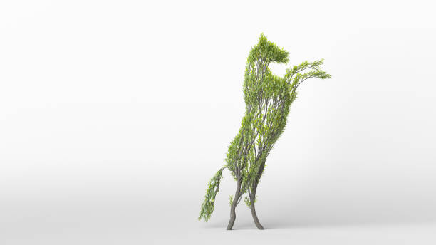 istock Growing Tree in a shape of a Horse. Eco Concept. 1249837594