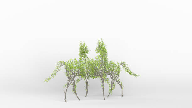 istock Growing Tree in a shape of a Horse. Eco Concept. 1249837720
