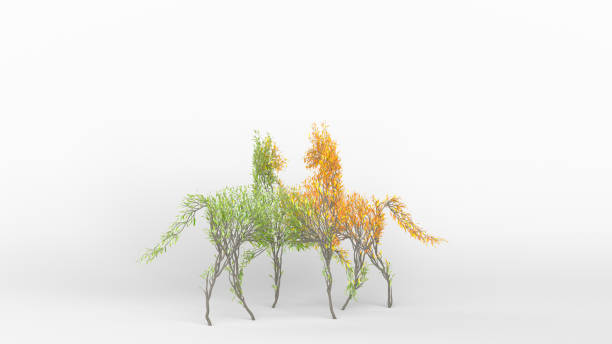 istock Growing Tree in a shape of a Horse. Eco Concept. 1249837782