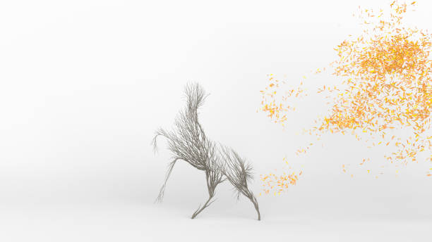 istock Growing Tree in a shape of a Horse. Eco Concept. 1249837875