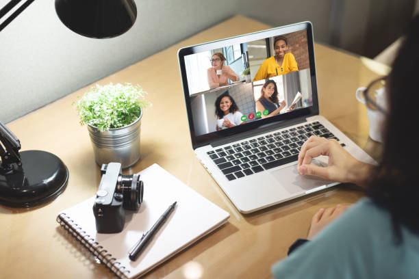 istock Multi ethnic Diversity Women make video call for business on laptop 1249844630