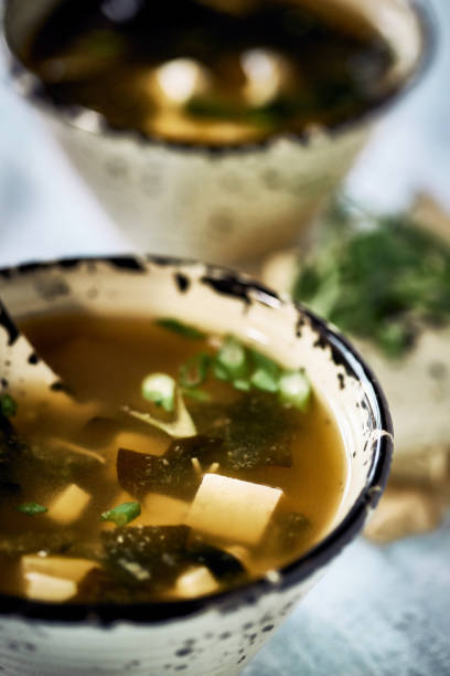 istock Japanese miso soup in a  bowl 1249846868