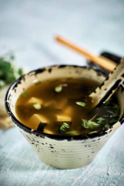 istock Japanese miso soup in a  bowl 1249846874