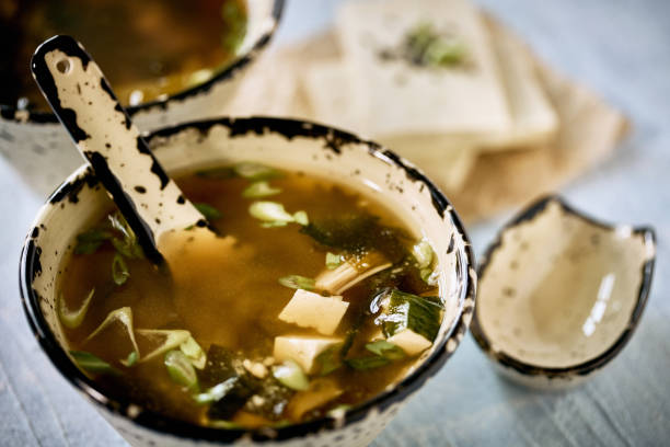 istock Japanese miso soup in a  bowl 1249846879