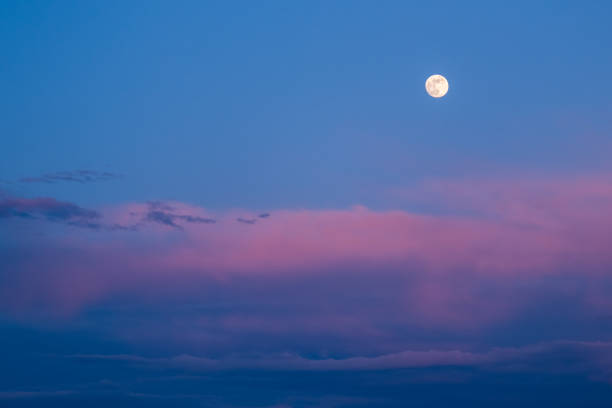 istock Beautiful moon in the dusk. 1249854636