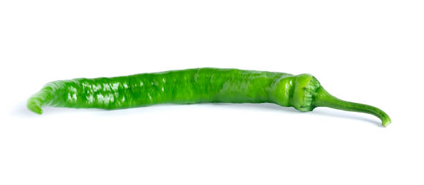 istock Fresh bitter green pepper isolated on white background 1249858082