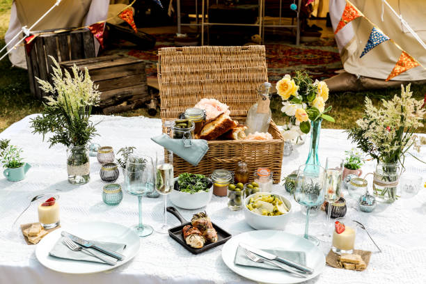 istock Al Fresco Dining - Glamping 1249864711