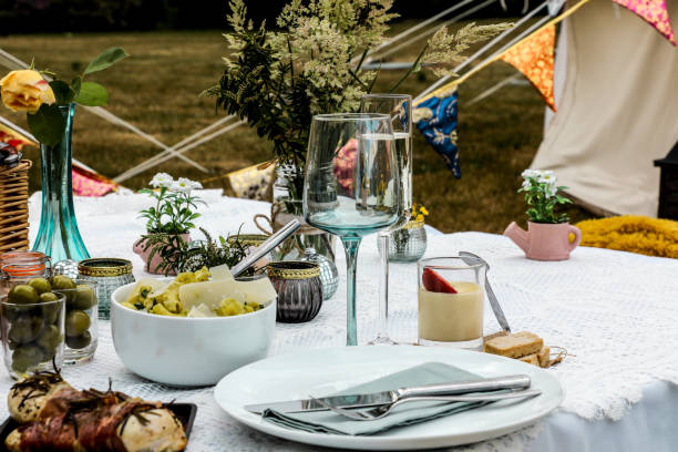 istock Al Fresco Dining - Glamping 1249864744