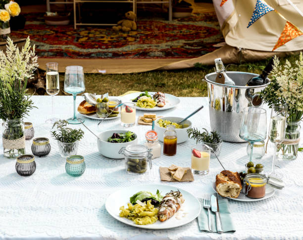 istock Al Fresco Dining - Glamping 1249864899