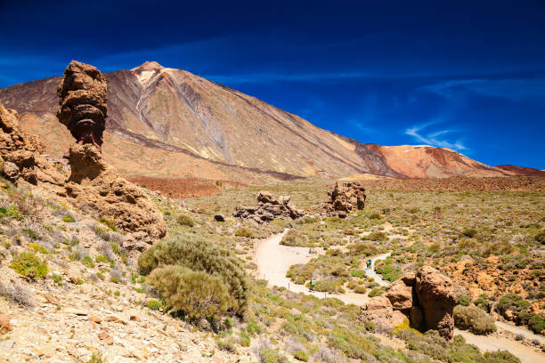 istock Roque Cinchado with famous Pico del Teide mountain volcano 1249865565