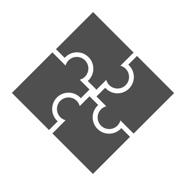 Business solutions or gray puzzle icon Perfect for use in designing and developing websites, printed files and presentations, stock images, Promotional Materials, Illustrations or Info graphic or any type of design projects. strategy symbols stock illustrations
