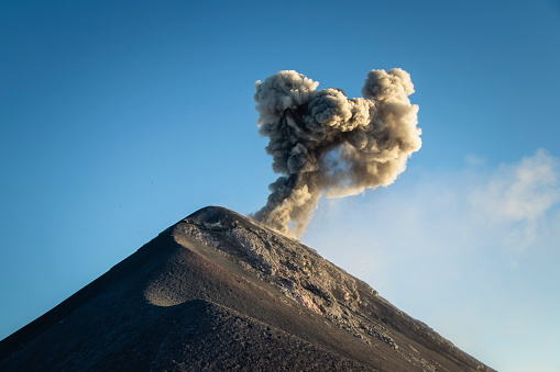 Ash on Fuego Volcano