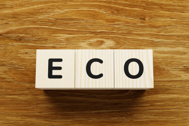istock Eco word written in wooden blocks. 1249868380