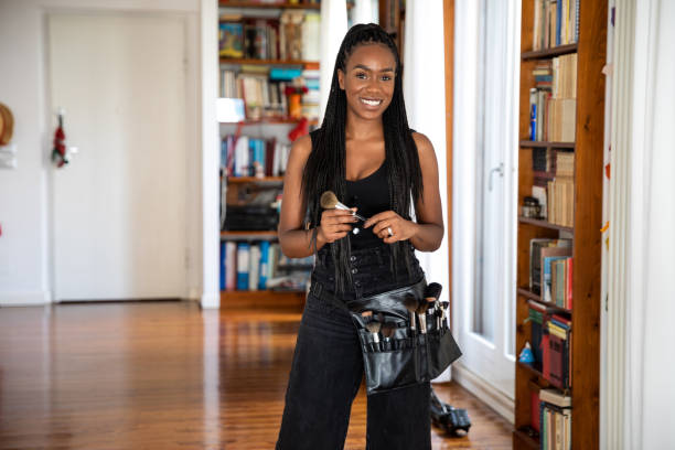 istock Make up artist portrait on location 1249868818