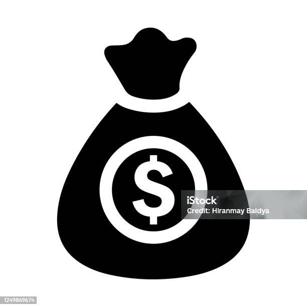 Ilustración de Bolsa De Dólar Ahorrar Dinero Icono De Color Negro De Inversión y más Vectores Libres de Derechos de Dinero
