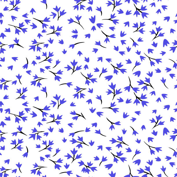 Ditsy floral seamless pattern. Simple meadow wild flowers isolated. Flat drawing. Small daisies in cartoon style. Spring nature botanical background. Fashion design for fabric and textile. Ditsy floral seamless pattern. Simple meadow wild flowers isolated. Flat drawing. Small daisies in cartoon style. Spring nature botanical background. Fashion design for fabric and textile. spring fashion stock illustrations