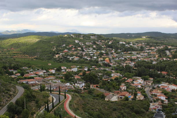 istock Panorama from Vespella, Catalonia, Spain 1249872523