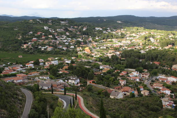 istock Panorama from Vespella, Catalonia, Spain 1249872526