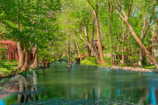 istock A small hideaway lake in Ransom Canyon in Texas is lined with homes. 1249874018