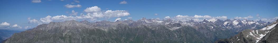 Caucasus mountains in a summer day