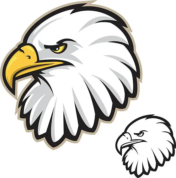 Vector illustration of Eagle head mascot.