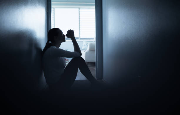 Desperate woman saying a prayer.