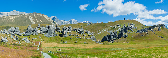 Castle Hill is a location and a high country station in New Zealand's South Island. It is located at an altitude of 700 metres, close to State Highway 73 between Darfield and Arthur's Pass. Castle Hill Conservation Area, Kura Tawhiti, South Island, New Zealand