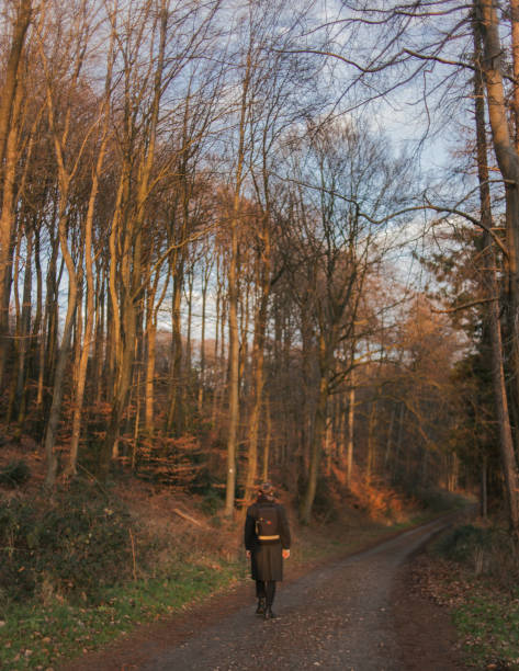 istock Portrait of a young man walking in forest alone 1249883512