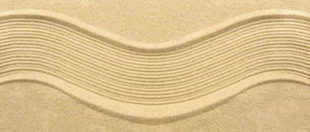 砂のパターン - waters edge nature water wave ストックフォトと画像