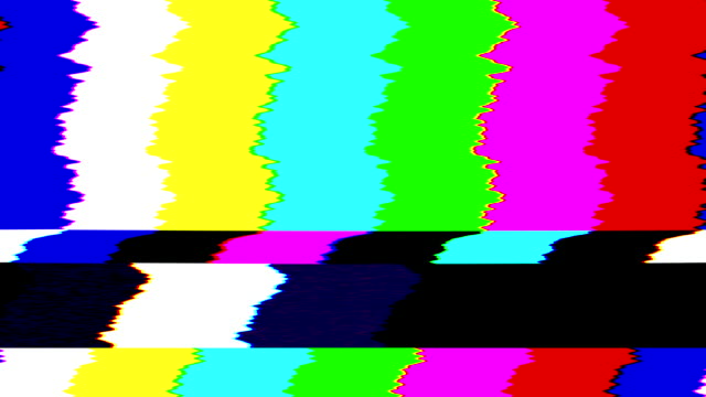Bad TV Signal Color Bars. 4k