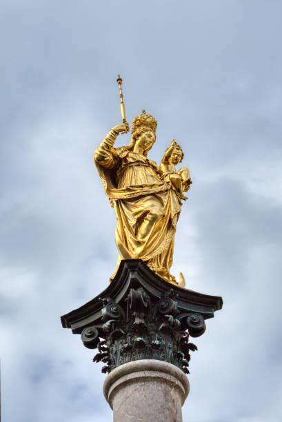istock Marian column on the Marienplatz square Munich, Bavaria, Germany 1249902413