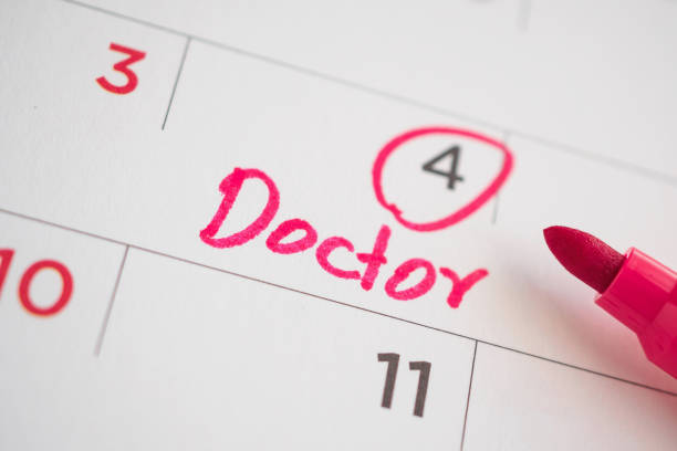 istock important doctor appointment schedule write on white calendar page date close up 1249904274