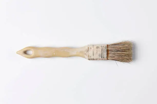 Photo of Paint Brush isolated on White Background.