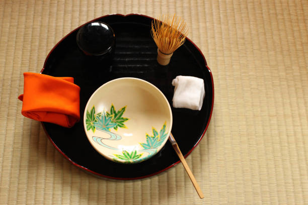 the Japanese tea room: preparing matcha tea