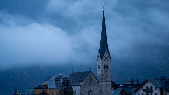 Beautiful Village of Hallstatt at Night