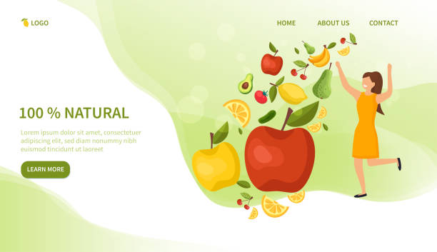 istock Fresh fruit and vegetables with healthy woman 1249908622