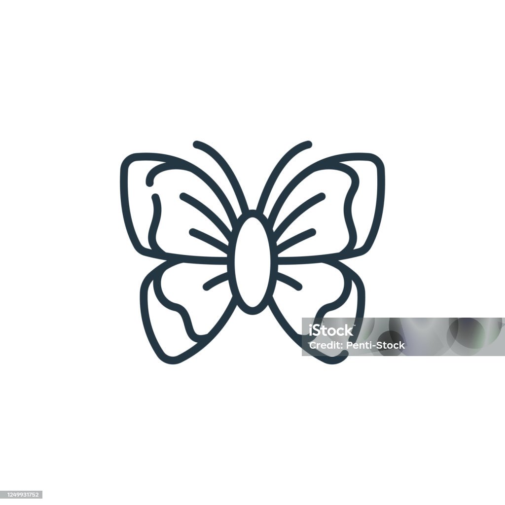 Butterfly Vector Icon Butterfly Editable Stroke Butterfly Linear ...