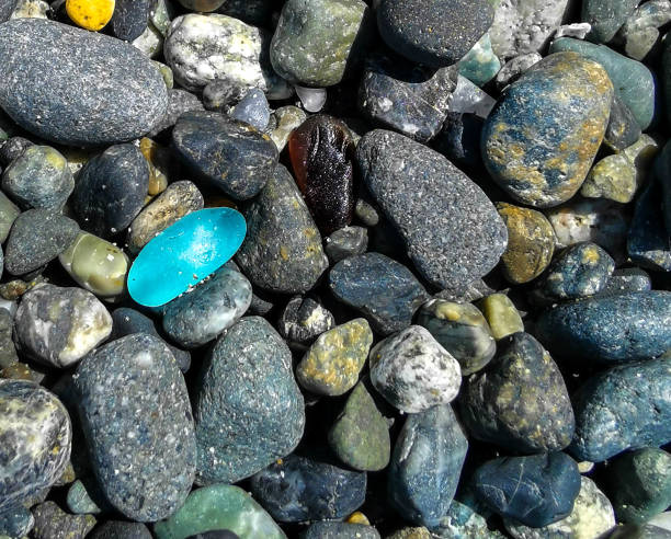 Glass beach. Natural texture with polished sea glass