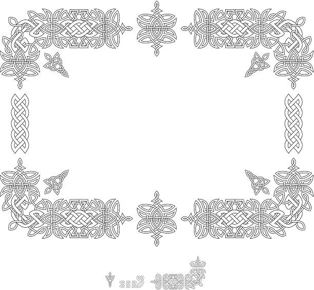 셀틱 knotwork. - celtic culture tied knot knotwork celtic knot stock illustrations