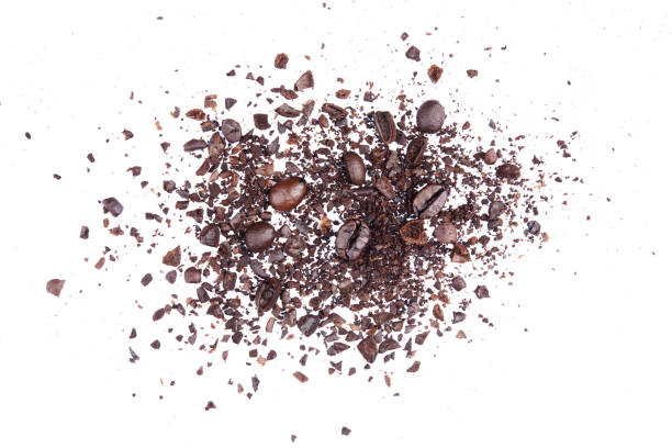 istock Coffee bean broken crushed splash isolated on white background object photo hi resolution 1249944782