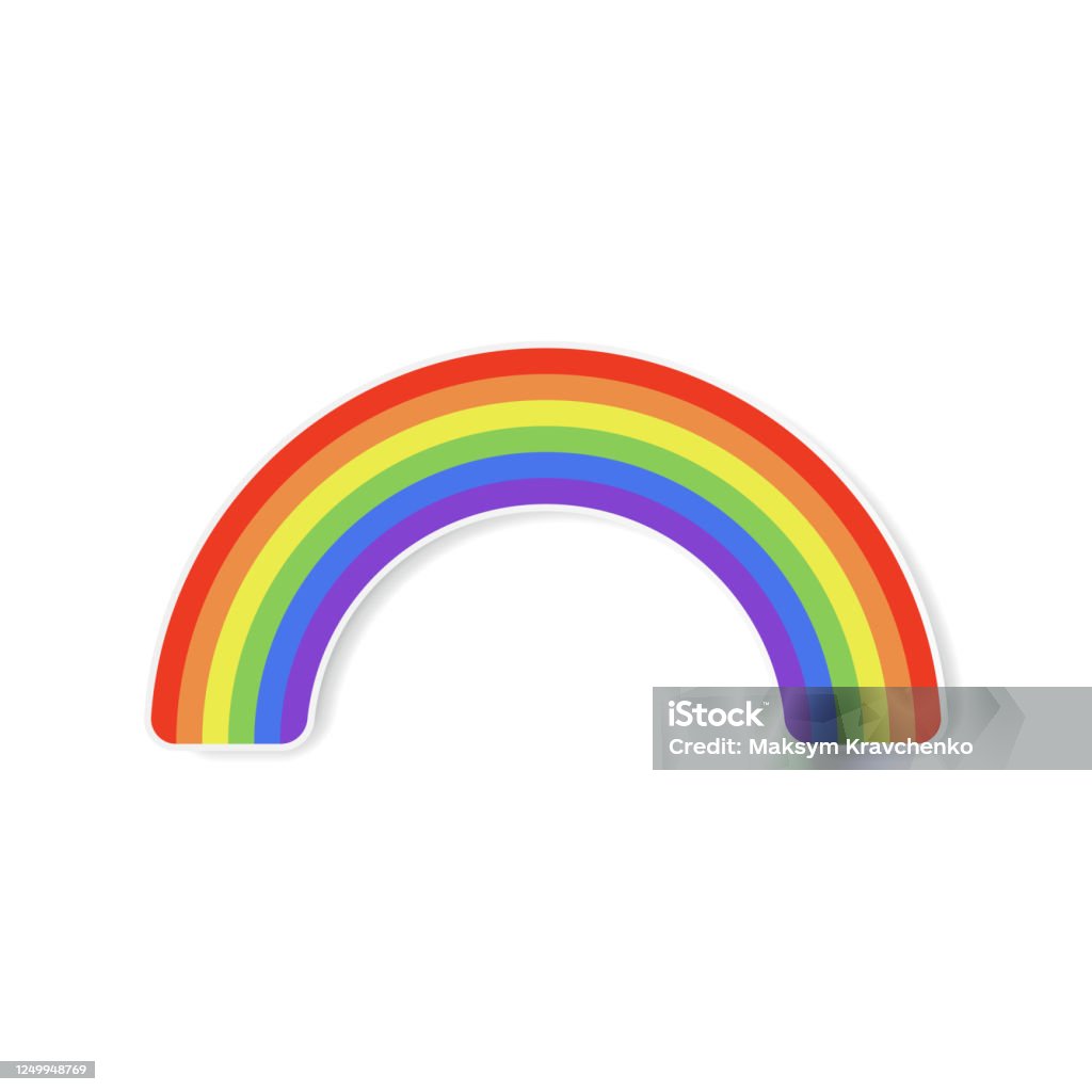 Cầu Vồng Màu Sắc Được Cô Lập Trên Nền Trắng Cờ Lgbt Hình Minh Họa ...