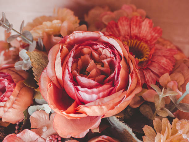 istock Beautiful flower bouquet vintage style. 1249953916